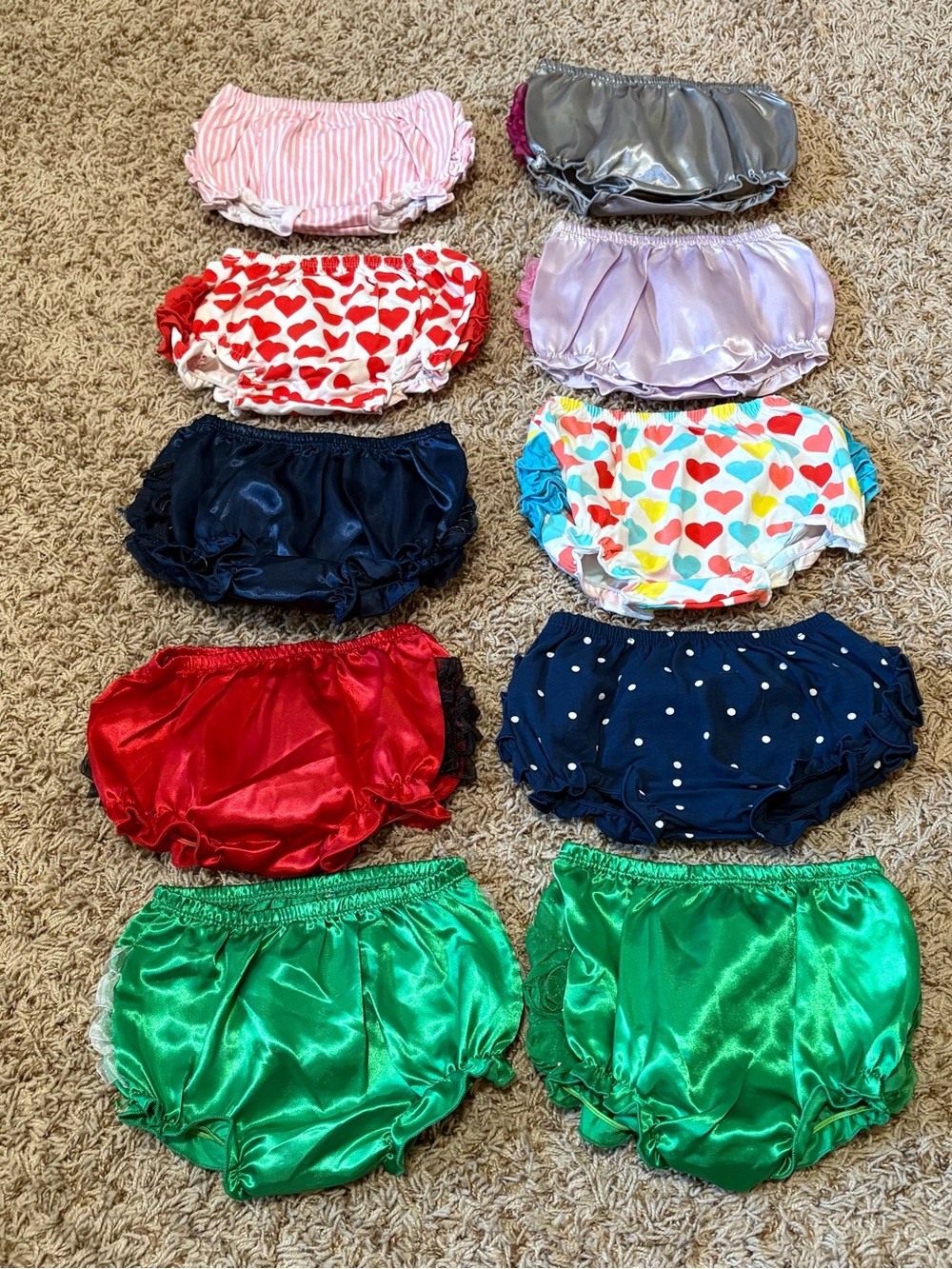 Ruffle Buns Ruffle Bloomers Assorted Colorful Ruffled Diaper Covers One Size - Picture 2 of 12